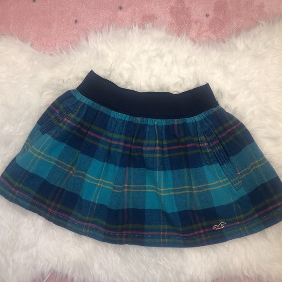 Hollister plaid winter mini skirt cotton EUC - Picture 6 of 9